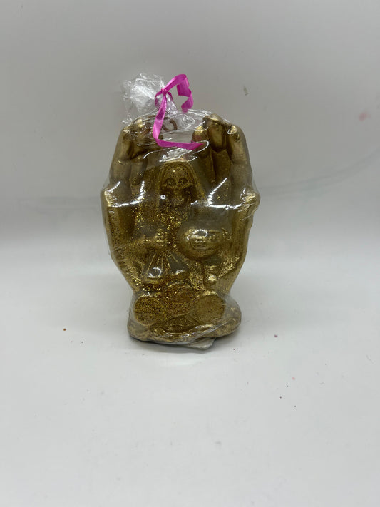 Veladora figura de la santa muerte pequeña